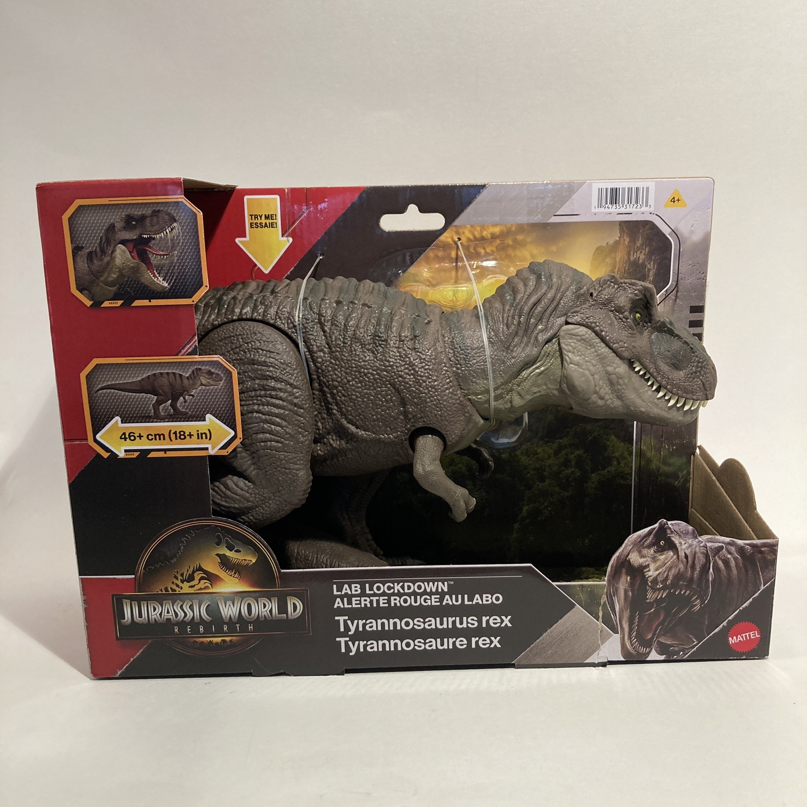 JURASSIC WORLD REBIRTH TYRANNOSAURUS REX LAB LOCKDOWN NEW! JURASSIC PARK MATTEL