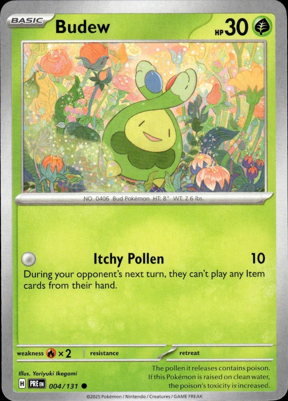 Budew 004/131 Evoluzioni Prismatiche C NM Yoriyuki Ikegami Pokemon