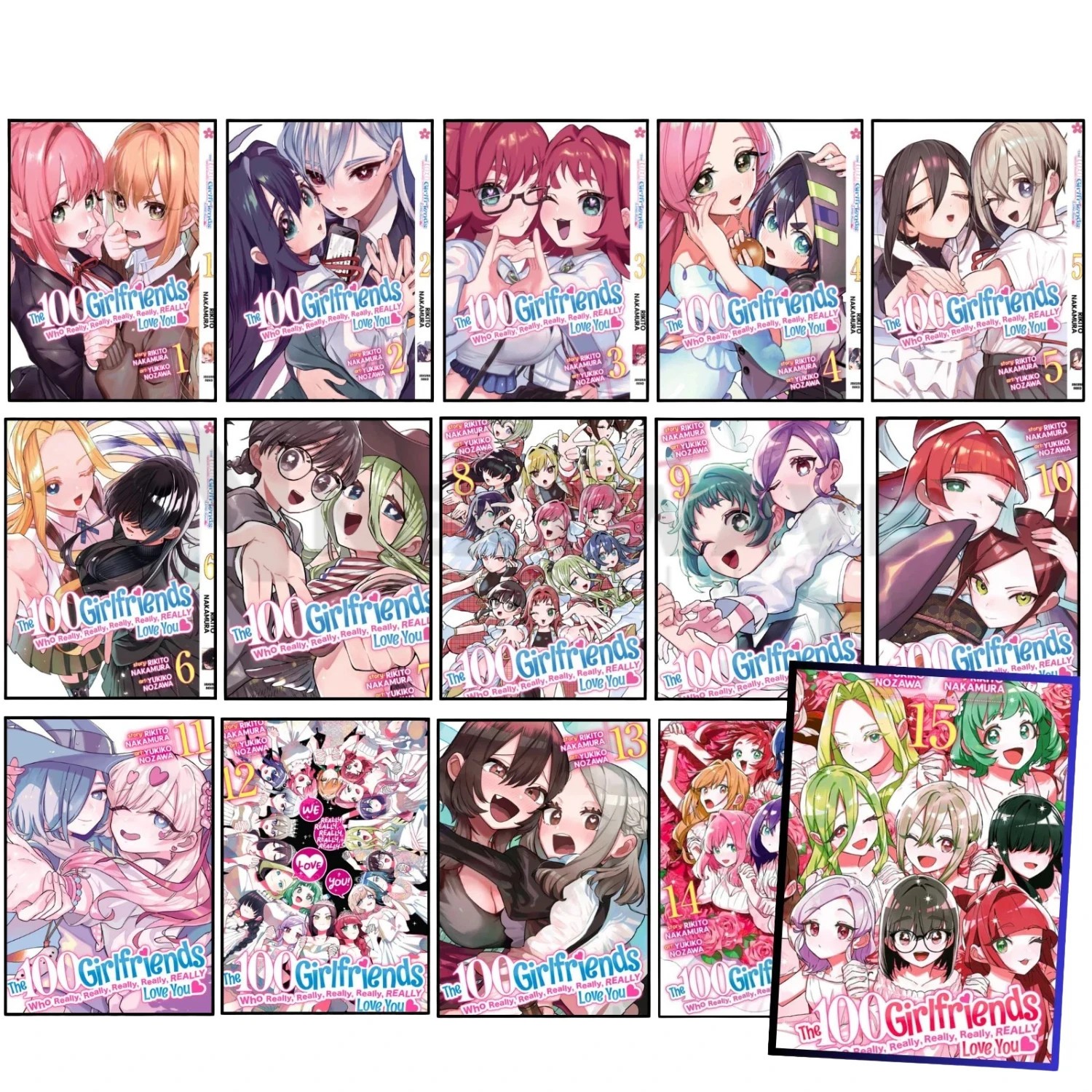 The 100 Girlfriends Who Really Love You Vol. 6-11 set manga completo inglese