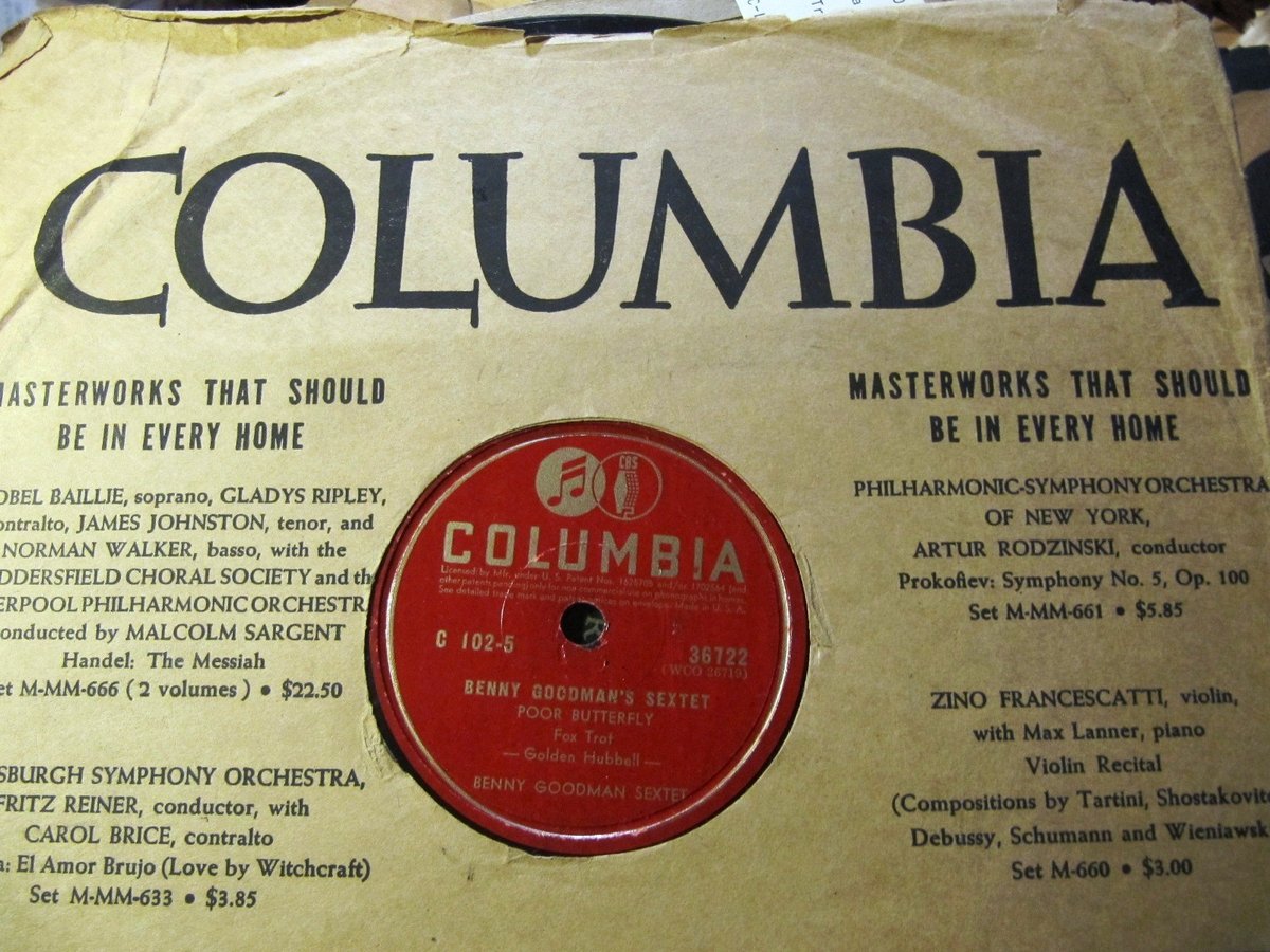 Benny GOODMAN SEXTET Charlie Christian GRAND SLAM/ Poor Butterfly COLUMBIA C-102