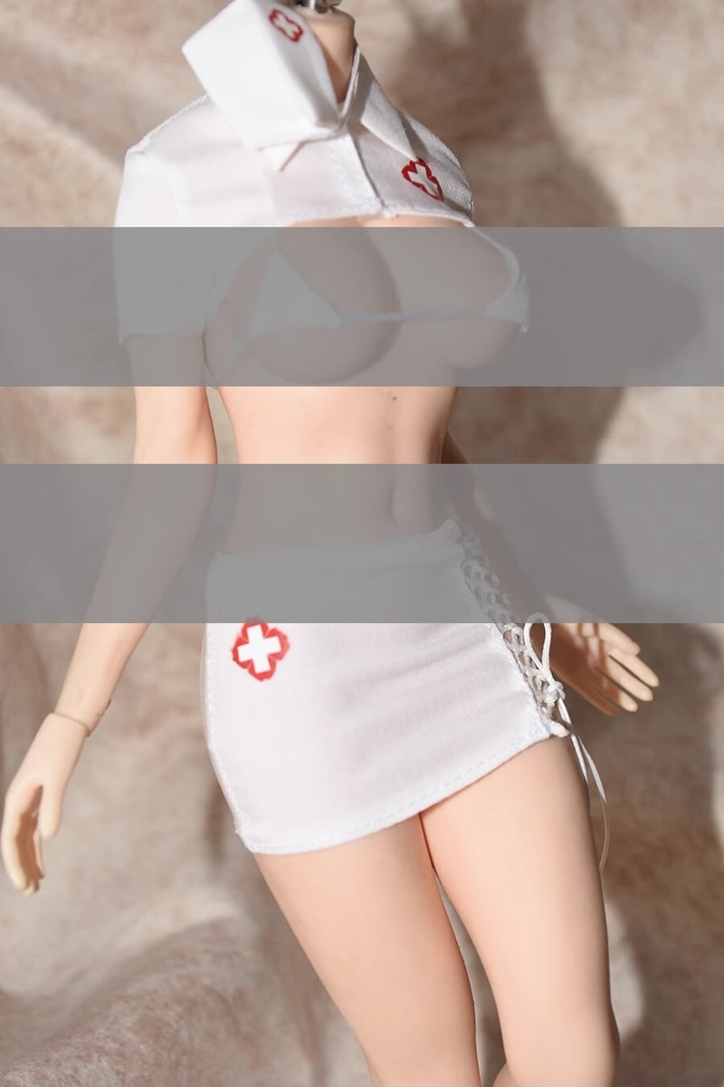 Modellino uniforme infermiera donna scala 1/6 per corpo action figure 12" PH TBL
