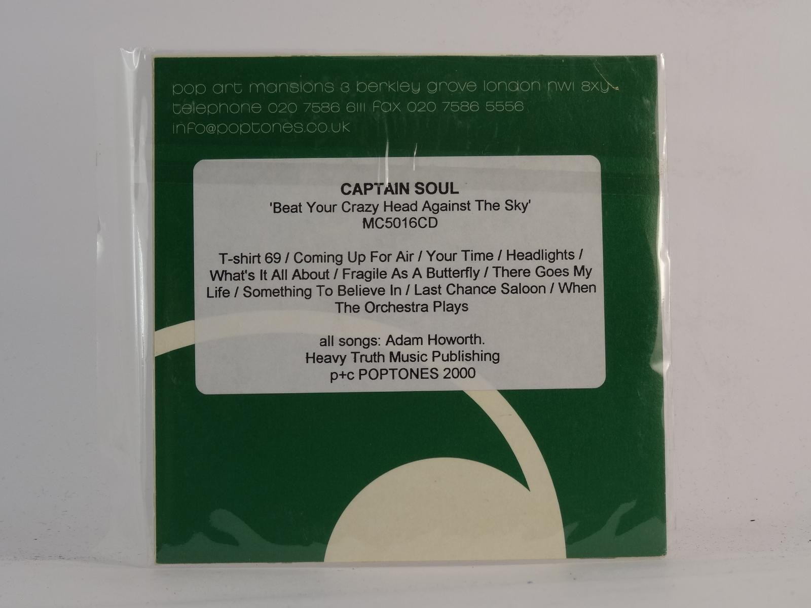 CAPTAIN SOUL BEAT YOUR CRAZY HEAD AGAINST THE SKY (E37) 9 Track Promo CD Single 