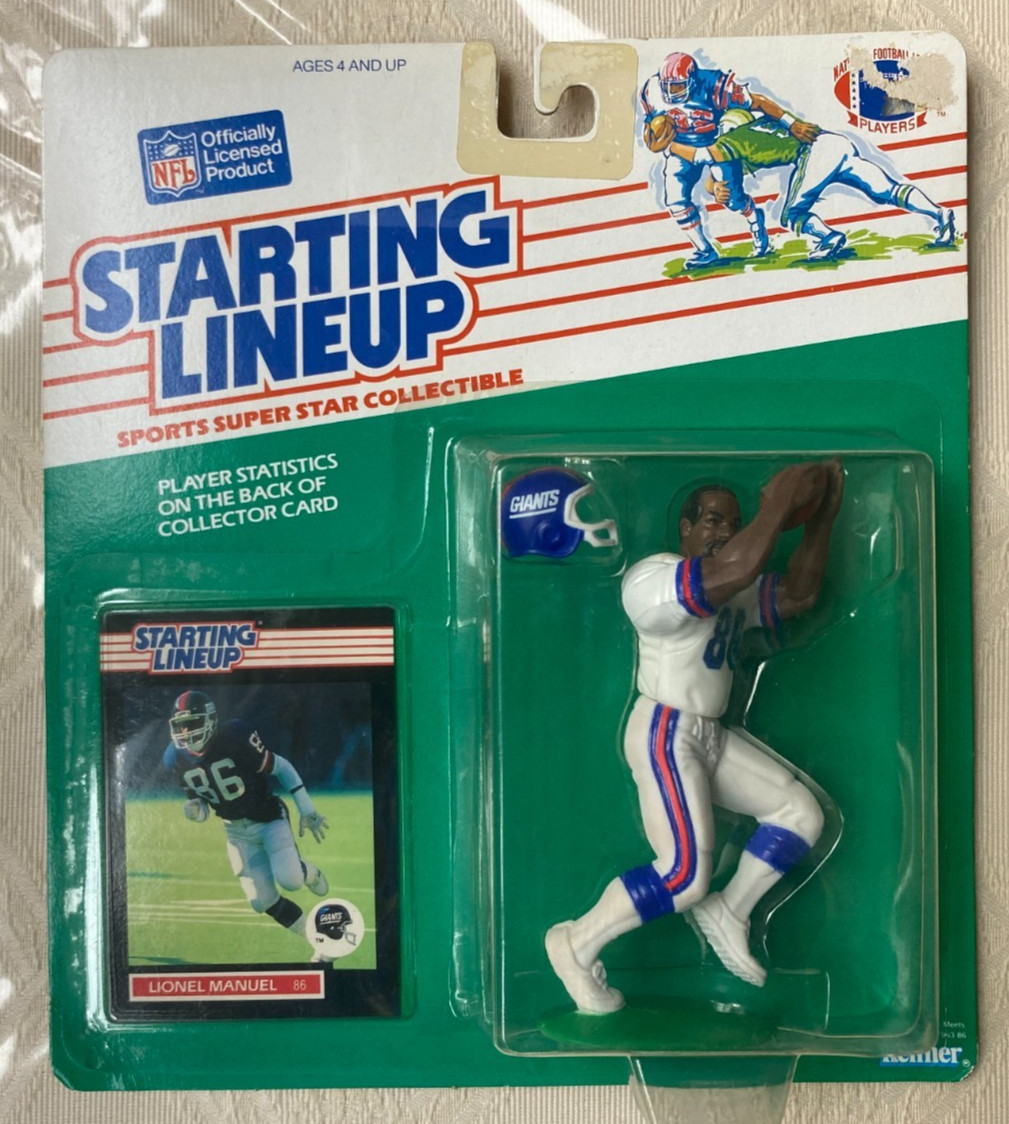 VINTAGE 1989 Lionel Manuel New York Giants Starting Lineup - Nuovo in confezione