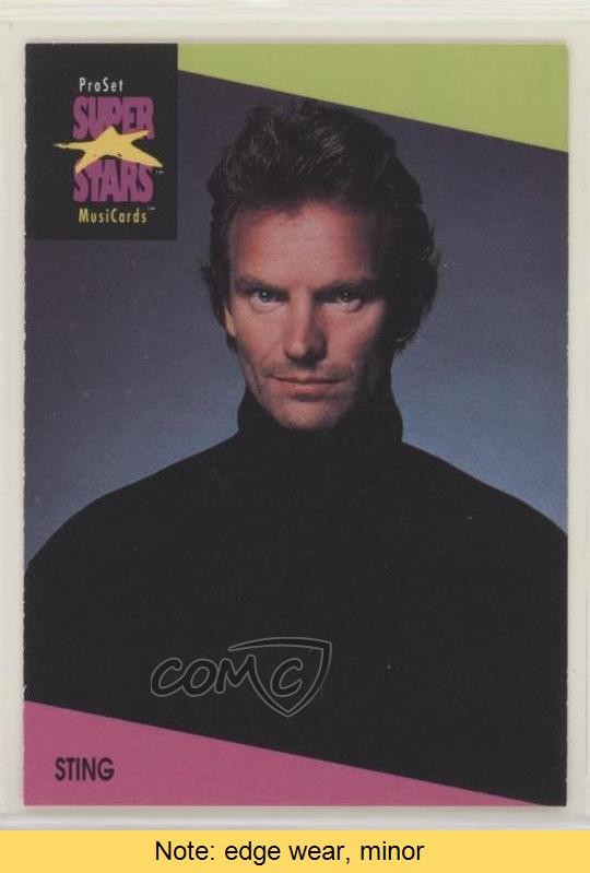 1991-92 Pro Set Super Stars MusiCards Sting #95 READ oi7
