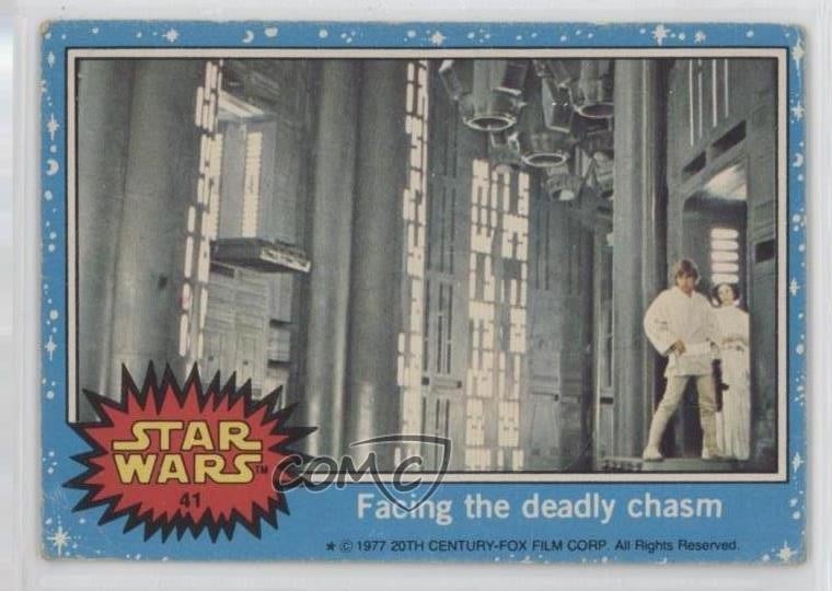 1977 Topps Star Wars Edizione UK Di fronte al baratro mortale #41 1b9b