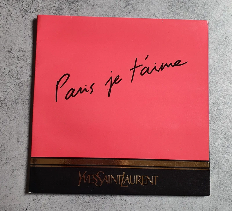 Yves Saint Laurent Paris je t’aime 1986 – pochette publicitaire parfum YSL vintage
