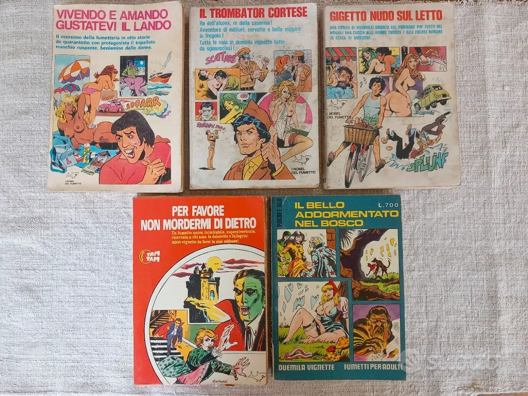 5 fumetti sexy-trash anni '70