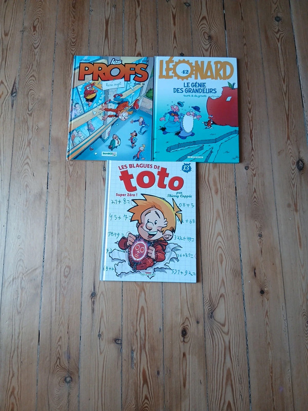 Lot de 3 bandes déssinés (Les profs, Toto, Léonard)