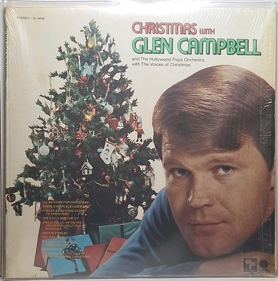 Christmas With Glen Campbell 1971 Creative Products SL-6699 Vinyl LP VG+/EX OOP 