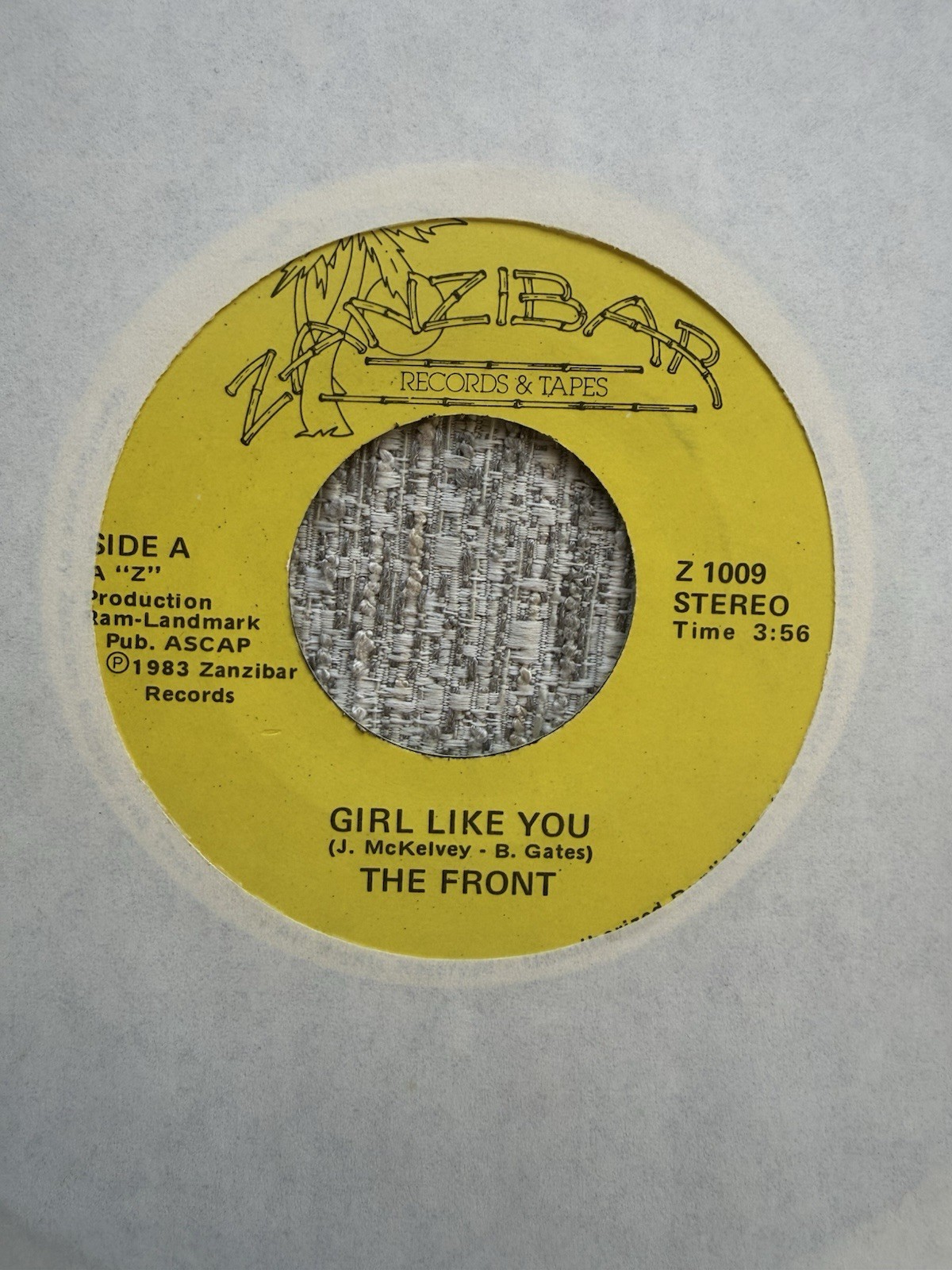 THE FRONT Girl Like You / Can Do ZANZIBAR 45 PA power pop 1983 NM 7”