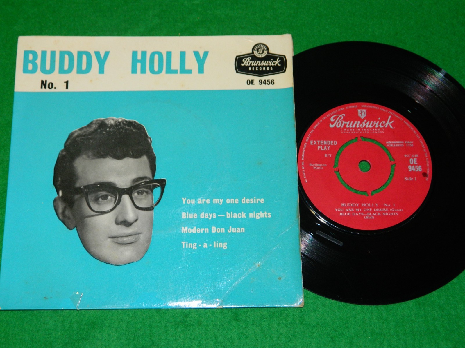 BUDDY HOLLY : Buddy Holly No. 1 EP - (1959) 1960's round centre Brunswick EP VG