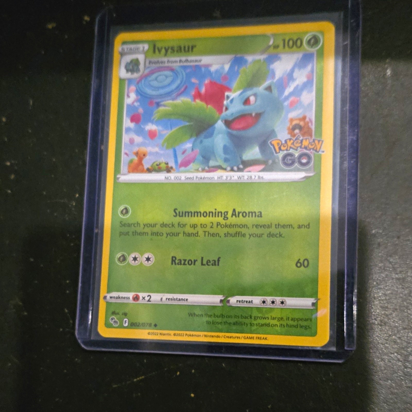 The Pokémon Company Pokemon TCG Pokémon GO Ivysaur 002/078 100HP EN Reverse Holo