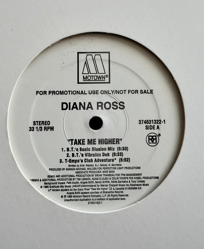 Diana Ross / Kevin Hedge / Felix Da Housecat / Take Me Higher