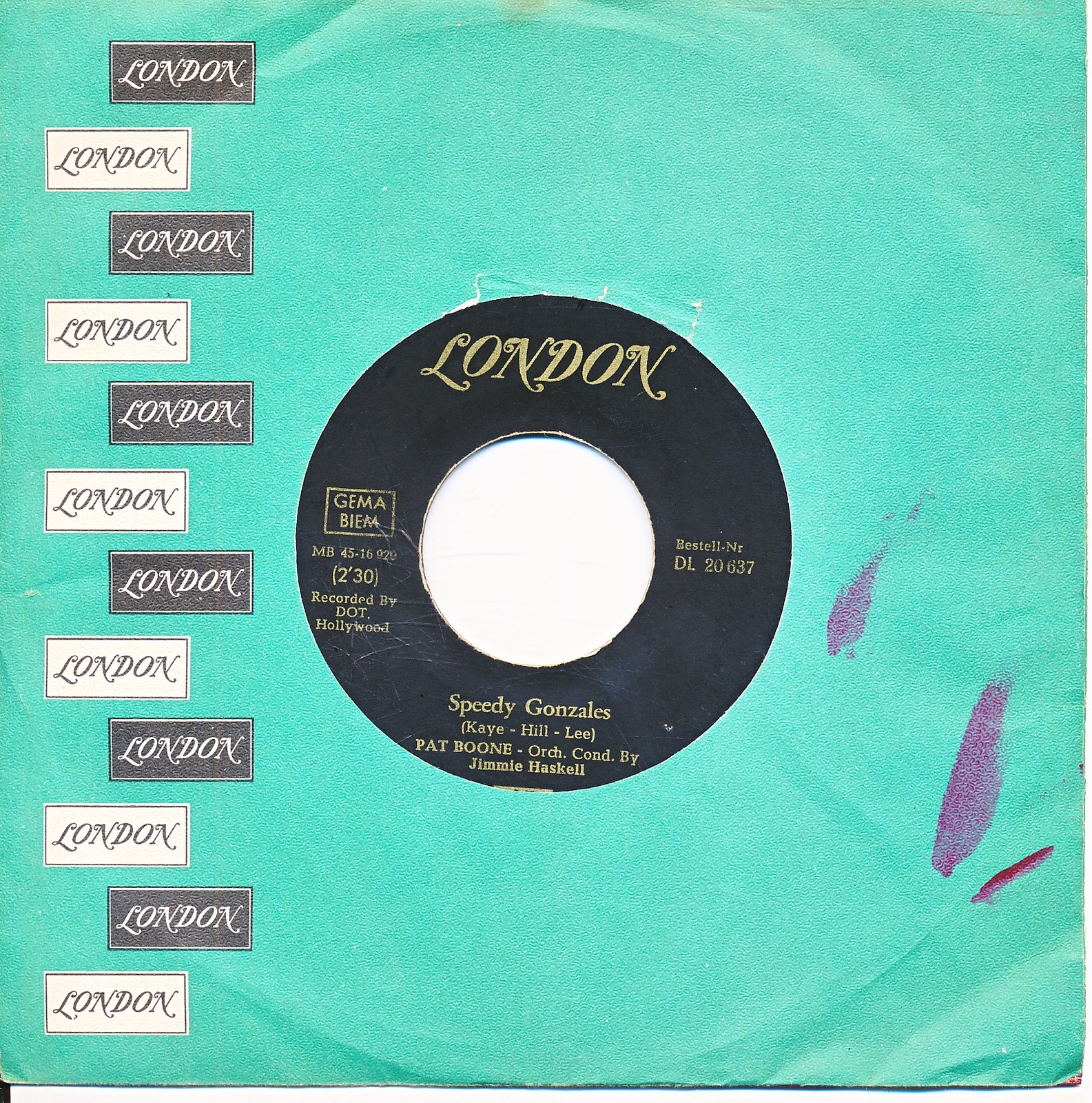 Speedy Gonzales - Pat Boone - FLC - Single 7" Vinyl 216/21