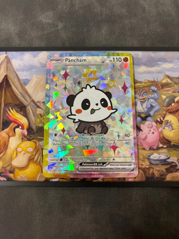 Pokemon Fan Art Holographic Card Pancham