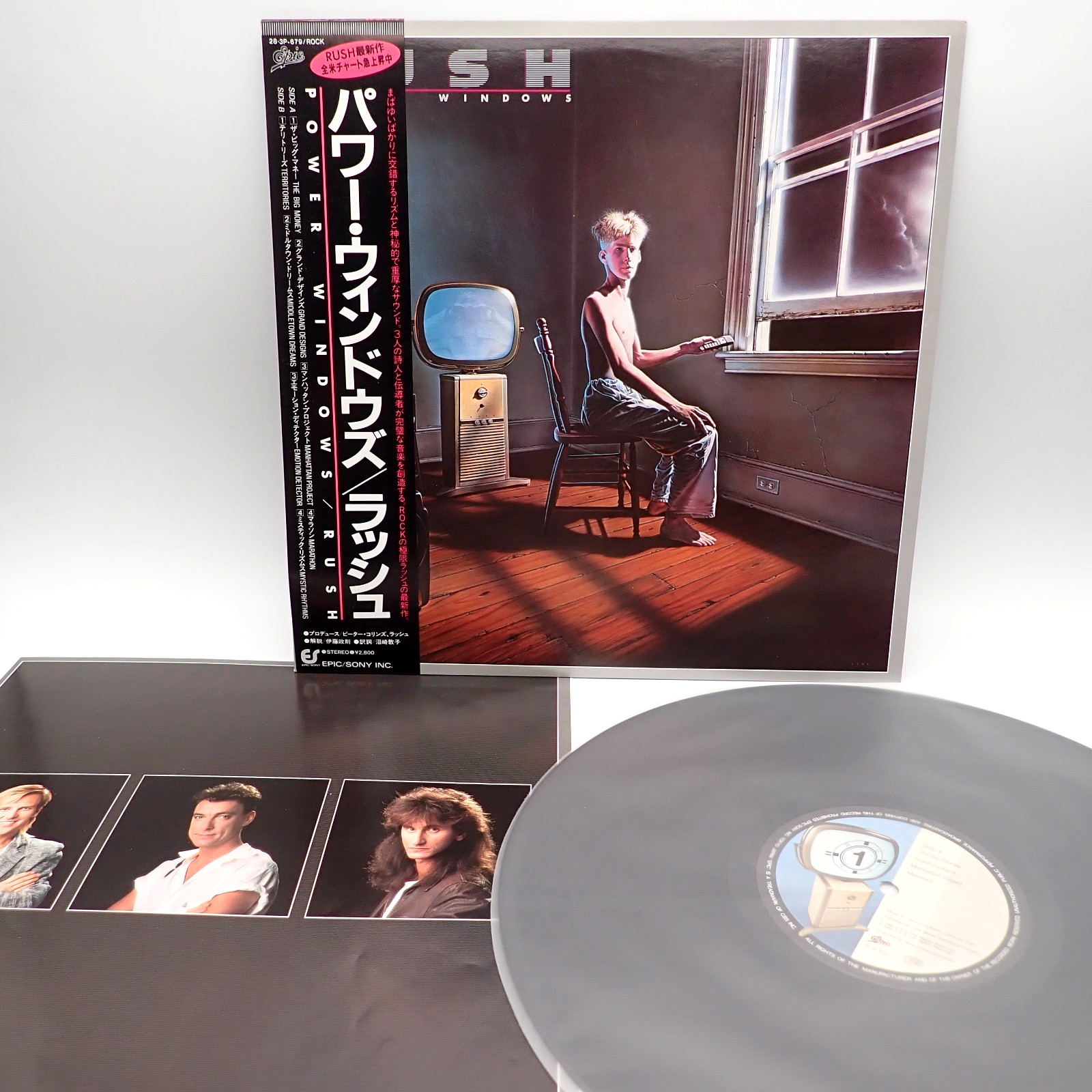 Rush – Power Windows Japan LP OBI VINYL Epic ‎– 28 3P-679