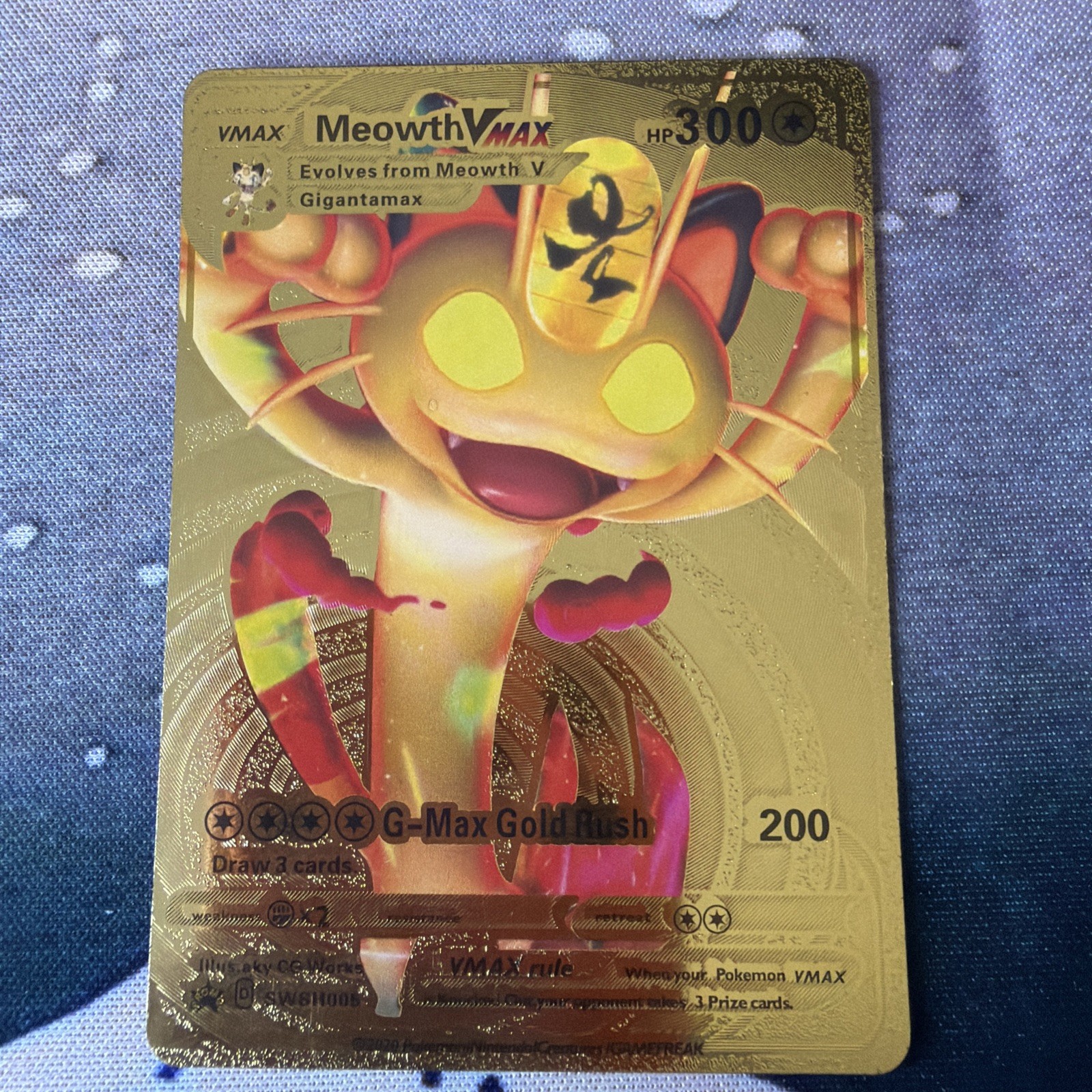 Meowth VMax Gold foil