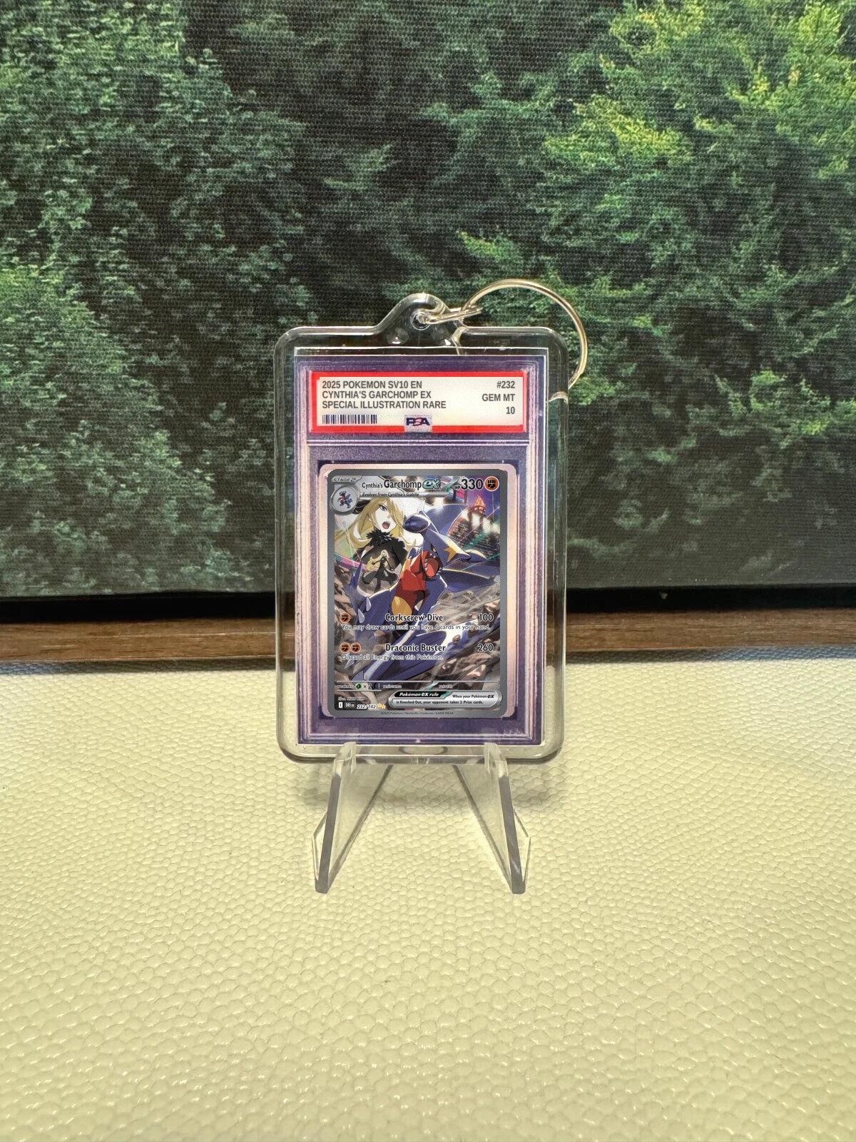 2025 Pokemon Cynthia's Garchomp ex Destined Rivals Small Gift Keychain #232 🔥