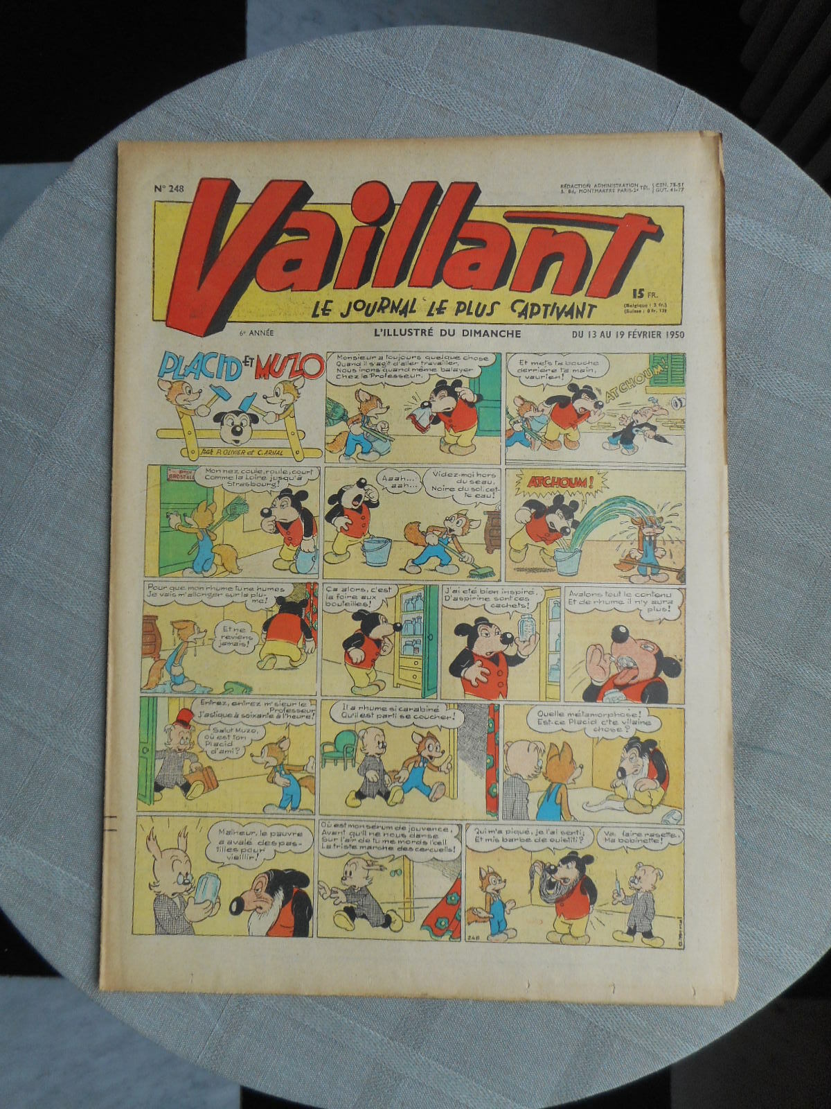 Vaillant Il Giornale Più Coinvolgente N°248 1950 Buone Condizioni