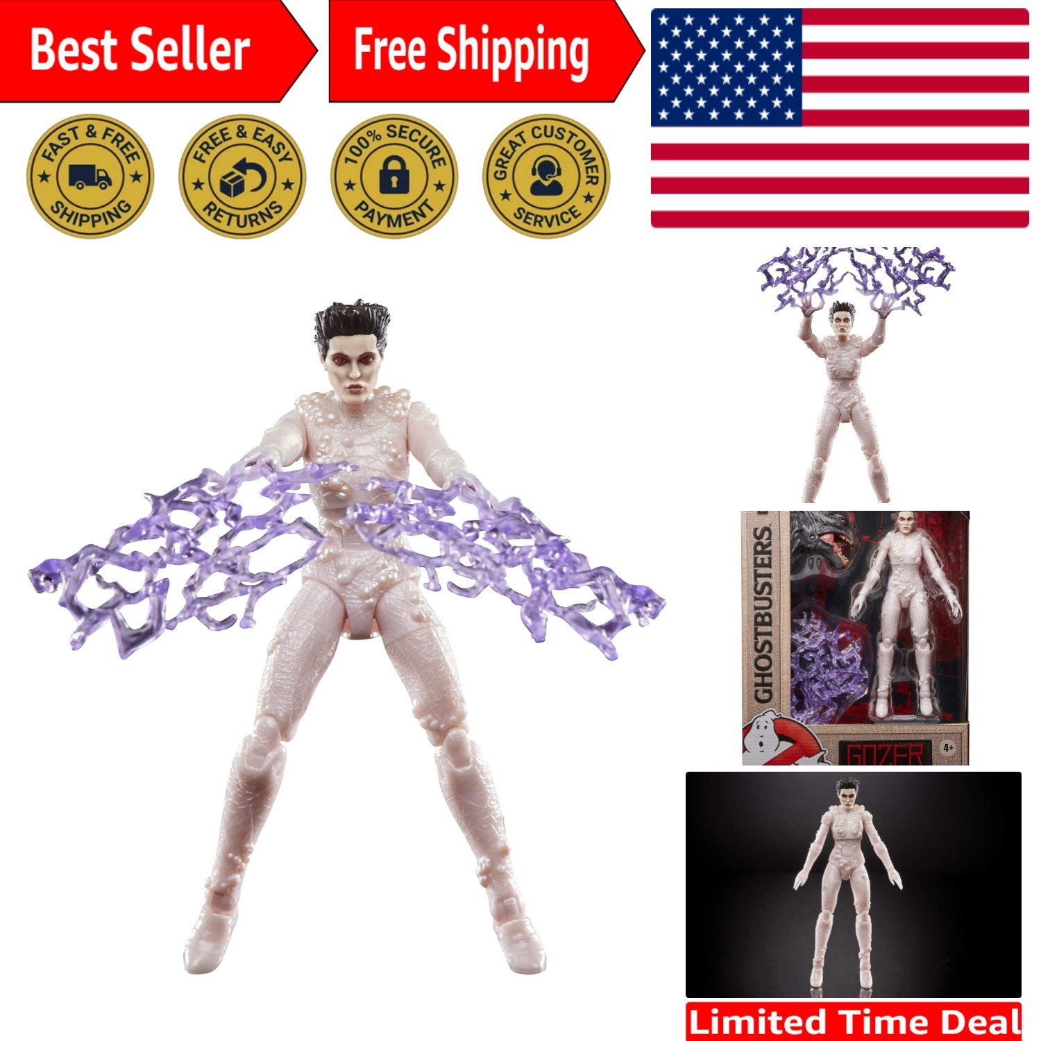 Plasma Series Gozer Toy Modellino Classico 1984 da Collezione Scala 6 Pollici,...