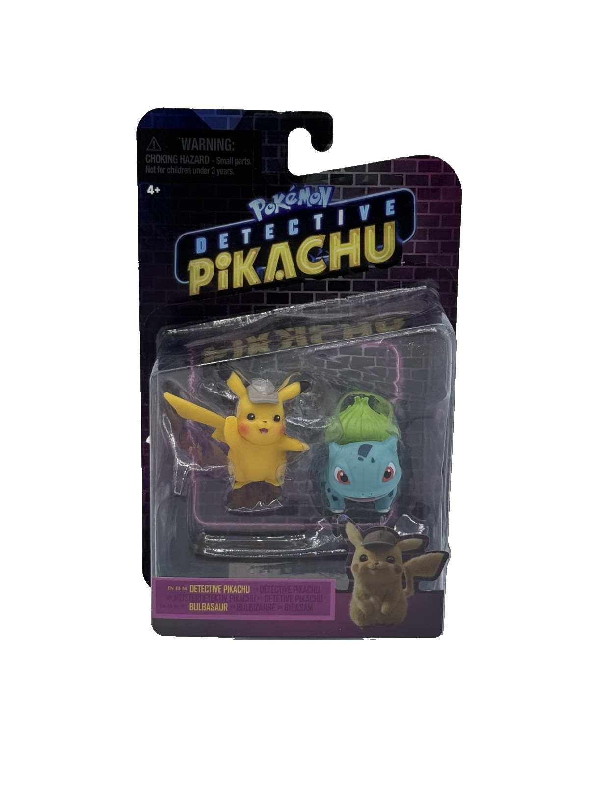 Pokemon Detective Pikachu Pikachu Bulbasaur Action Figure WCT 2019 Originale