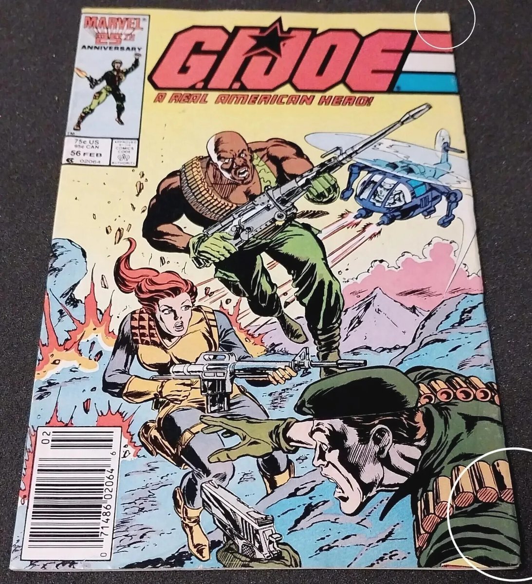GI Joe Comic Book #56 Marvel Comics Vintage 1987 Fair Roadblock Scarlett ARAH