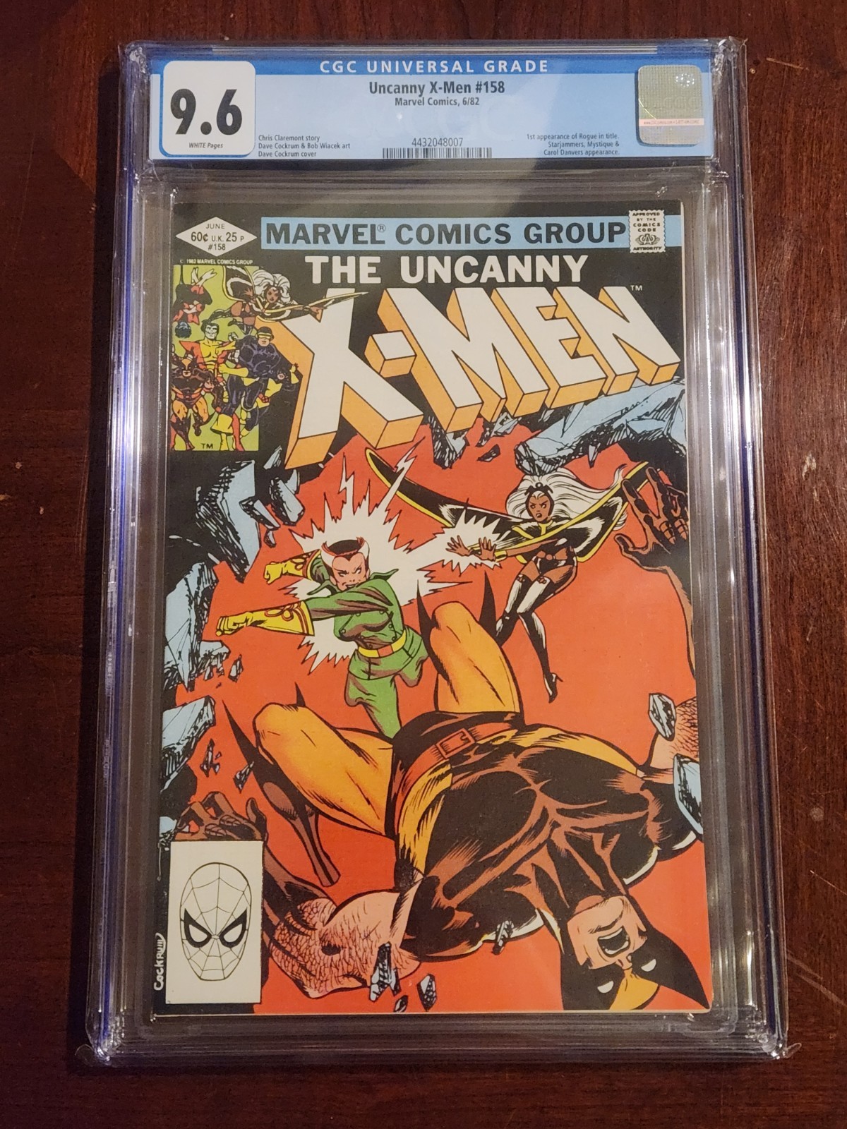 Uncanny X-Men #158 CGC 9.6 prima apparizione Rogue Marvel Comics (1982)
