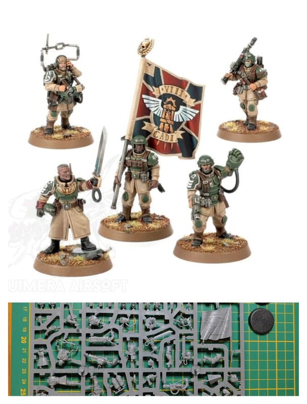 Escuadra de mando de cadia Astra militarum Warhammer40k combat patrol