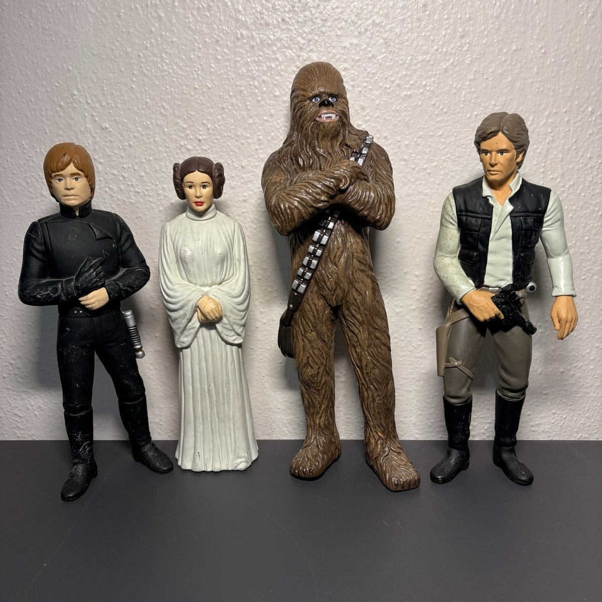 Figurine Vintage Star War Principessa Leia Luke Skywalker Chew, Han Solo 1993