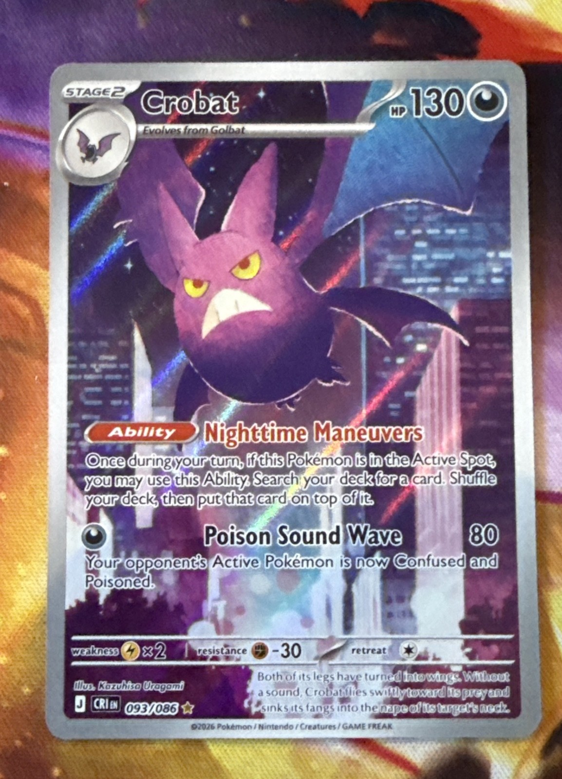Crobat 093/086 Me04: Chaos Rising Holo N5