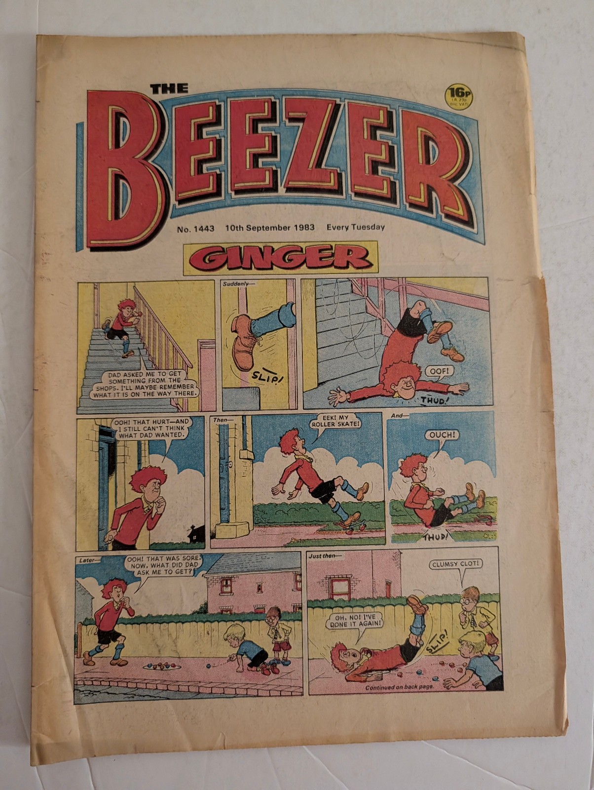 The Beezer Comic No 1443, September 10th 1983.