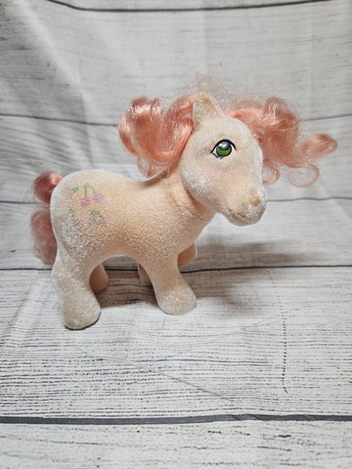 Vintage My Little Pony So Soft CHERRIES JUBILEE - Pink, Fuzzy, 1980s