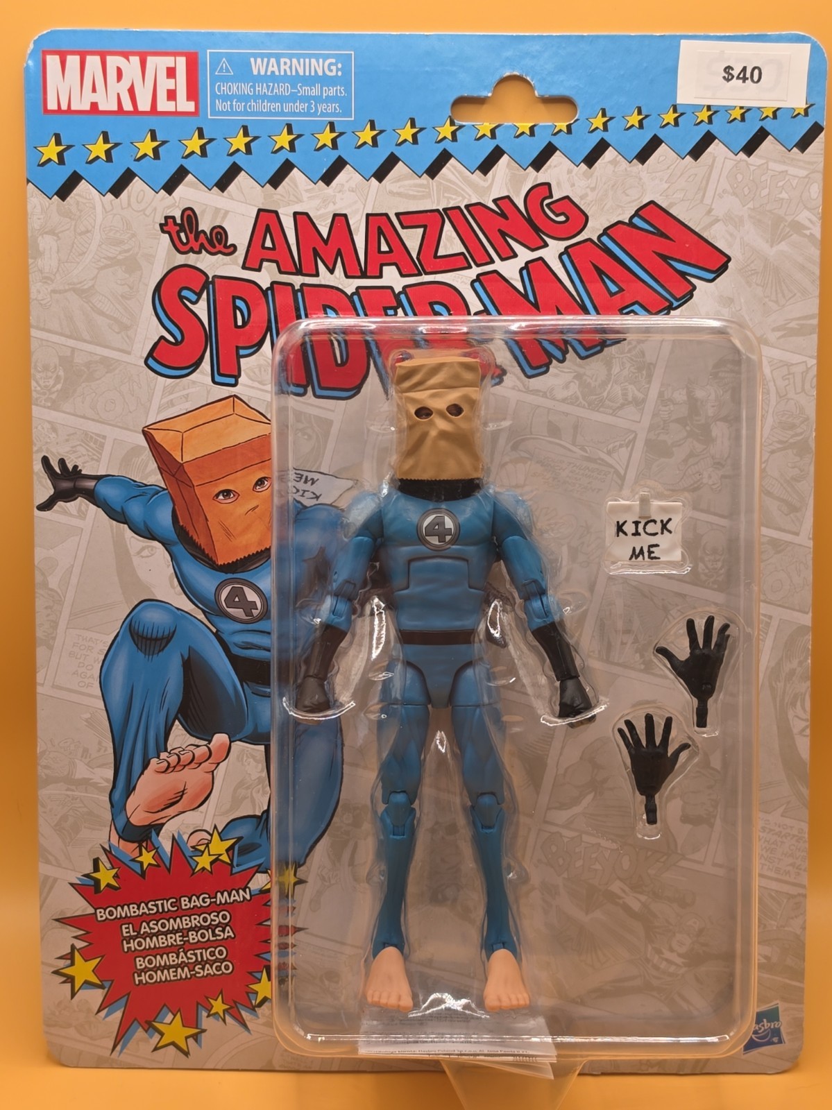 Hasbro Amazing Spider-Man Bombastic Bag Man Marvel Legends Modellino Nuovo