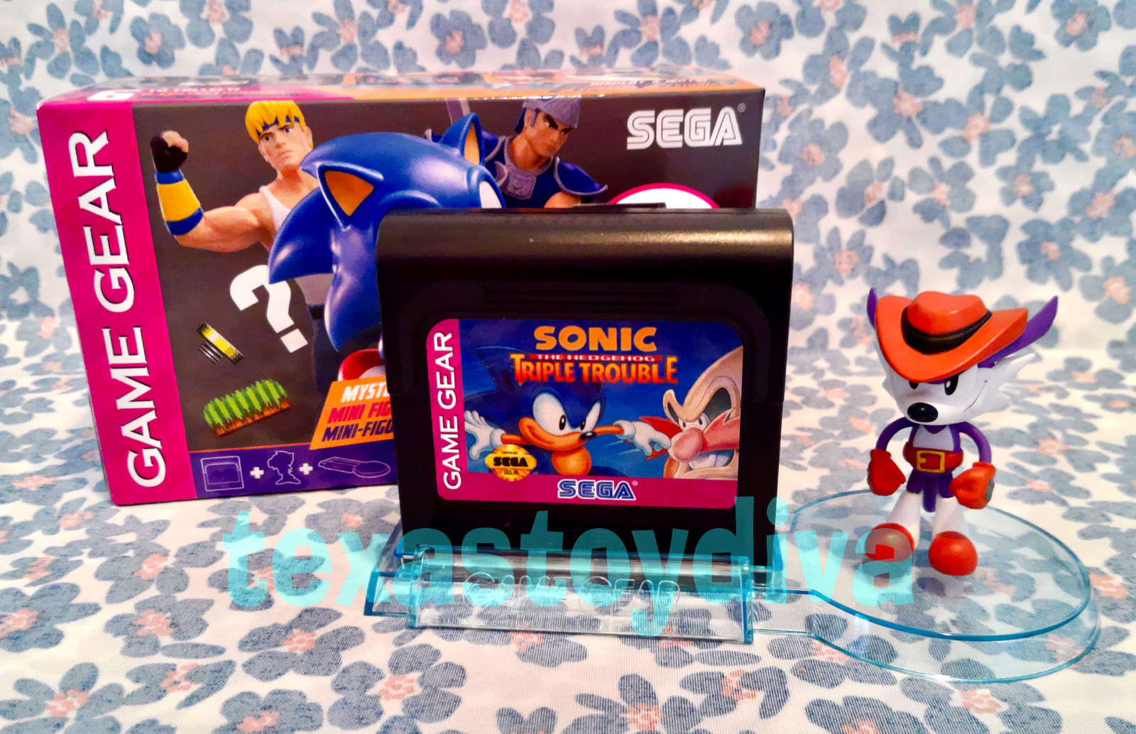 SEGA Game Gear Console Heroes Mini Figure Fang Sonic Triple Trouble -OPEN READ-