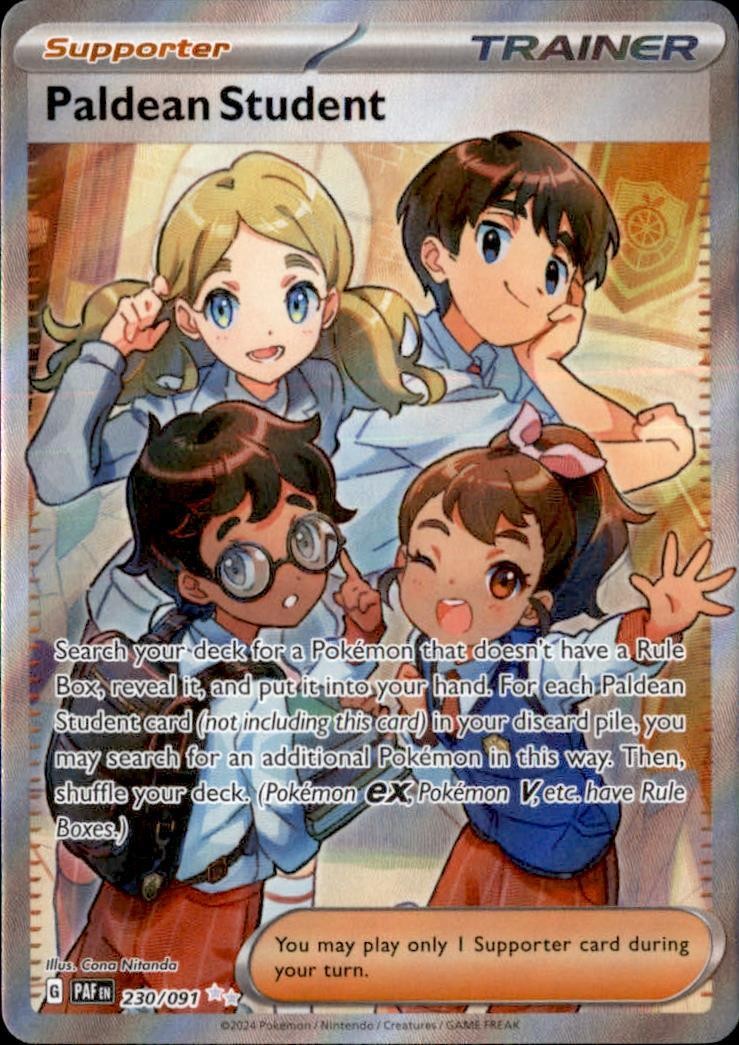 Paldean Student 230/091 Pokemon Destino Paldeo Ultra Raro Quasi Nuovo
