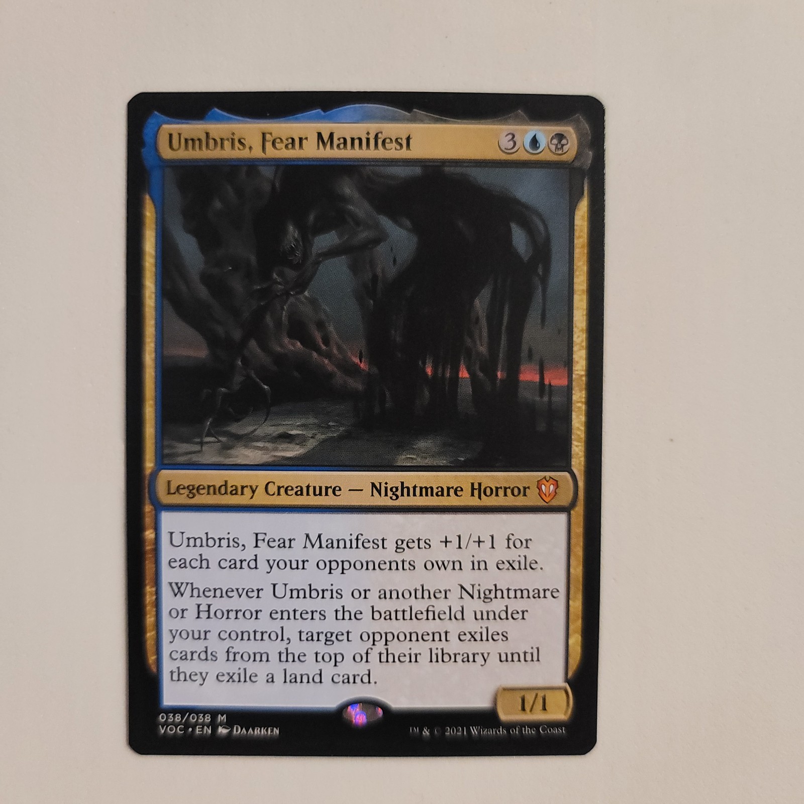MTG Umbris, Manifesto della Paura