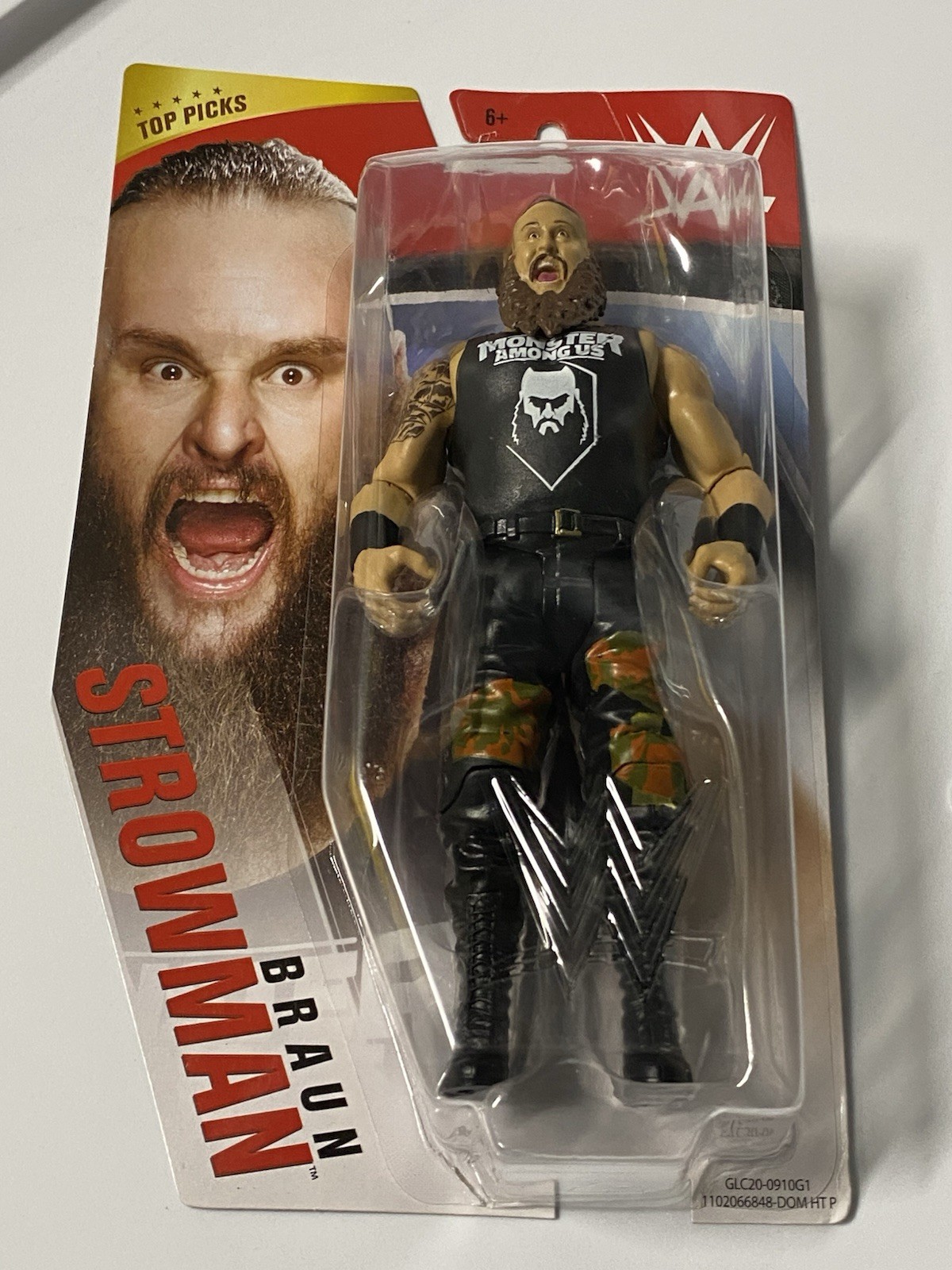 WWE Braun Strowman Mattel Top Picks 7" Action Figure Monster Among US Nuovo