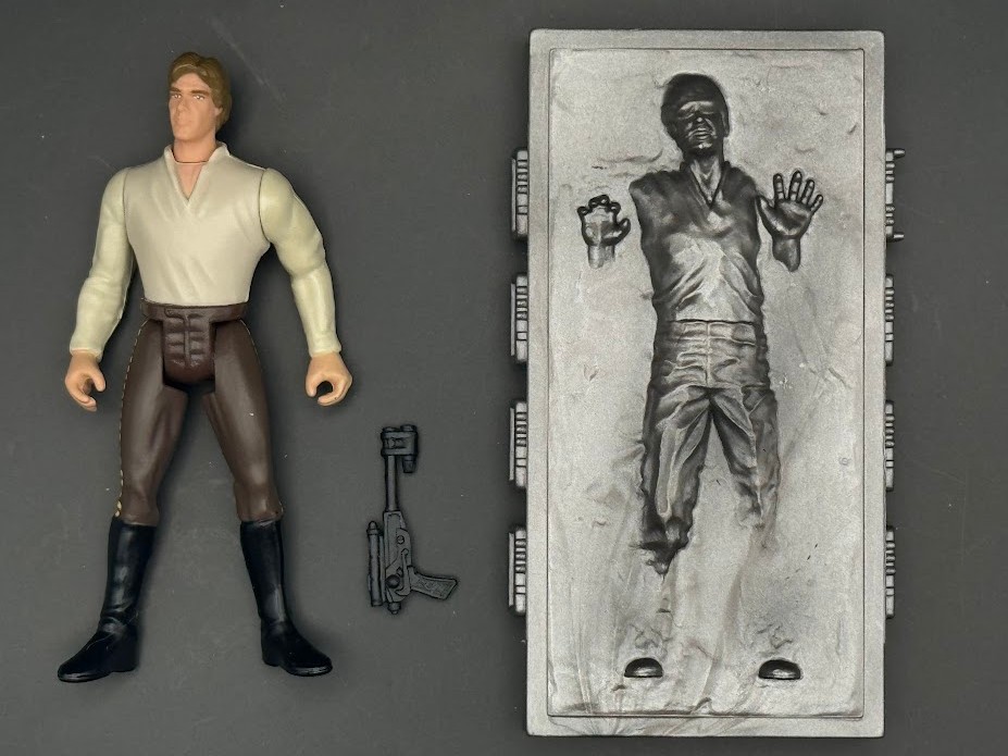 Star Wars Il Potere della Forza Han Solo in Carbonite completo Kenner 1997 POTF 2