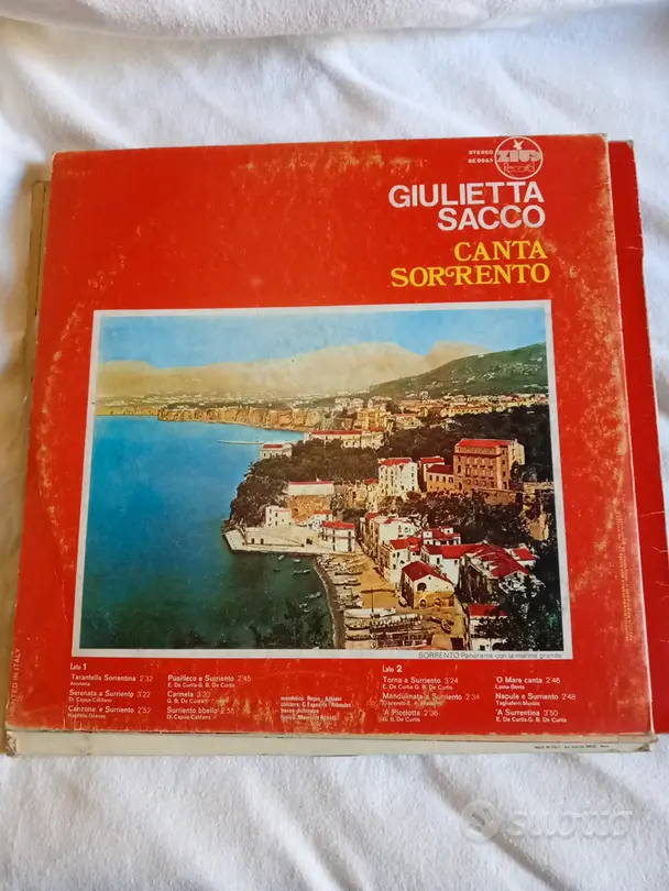 LP 33 giri Giulietta Sacco 