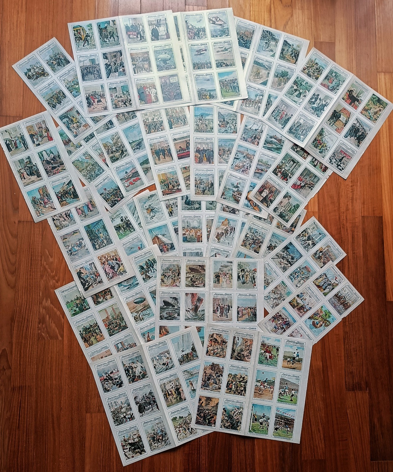 Collezione Completa La Domenica del Corriere 192 Figurine In Fogli