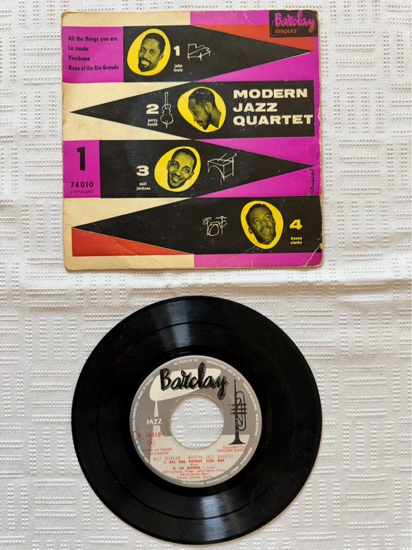 Modern Jazz Quartet – EP 45T Barclay 74010 – Pressage français 1957 – Jazz Vintage