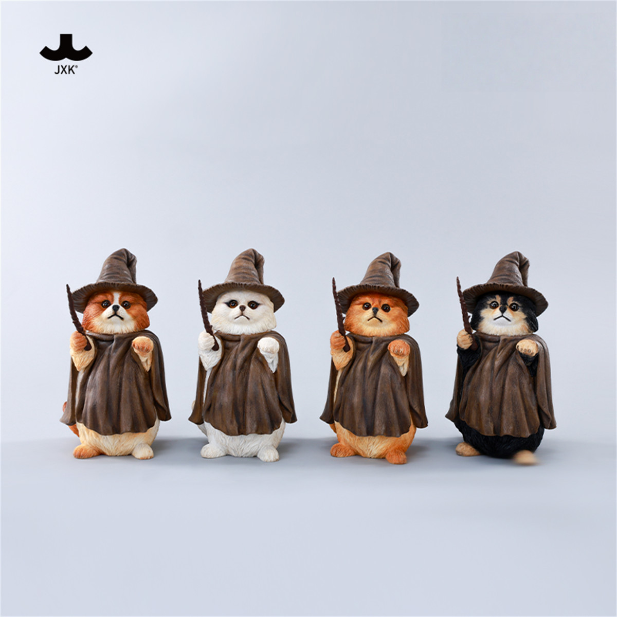 JXK 1/6 Mago Mago Cane Figura Animali Carini Modello Animale Adulto Regalo Natale