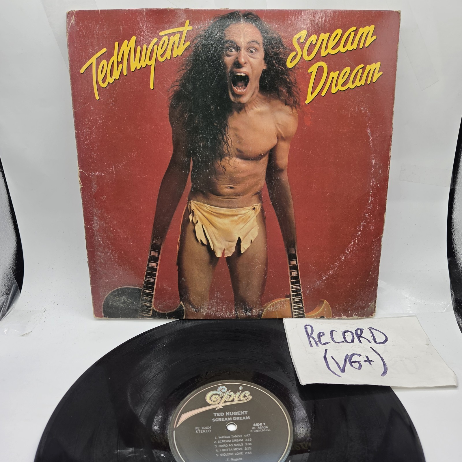 Ted Nugent Scream Dream Vinyl Lp Wango Tango - LP 33 RPM Record Album VG+