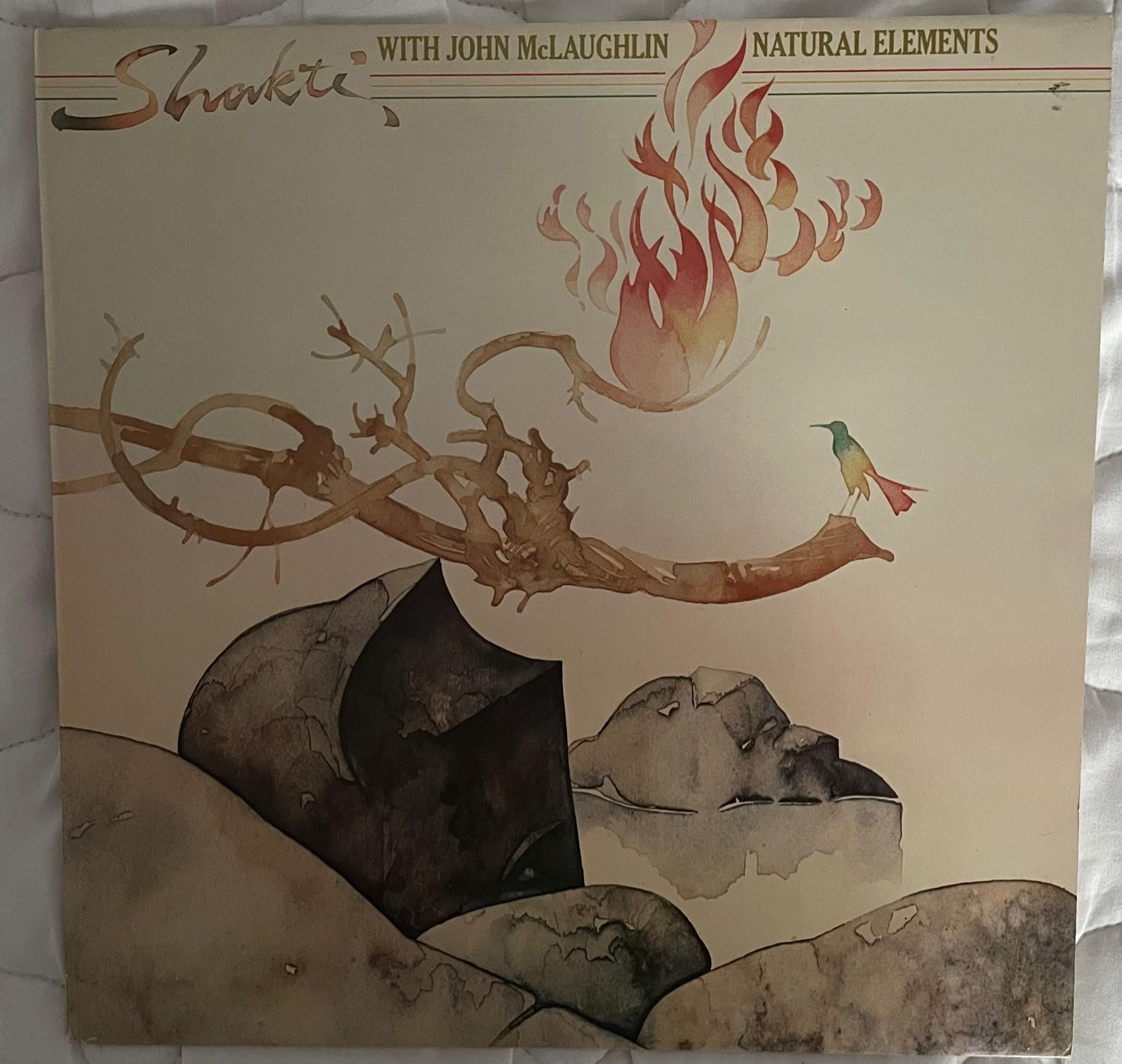 LP Shakti w/ John McLaughlin Natural Elements SUNBURST LABEL Original NM / NM 77