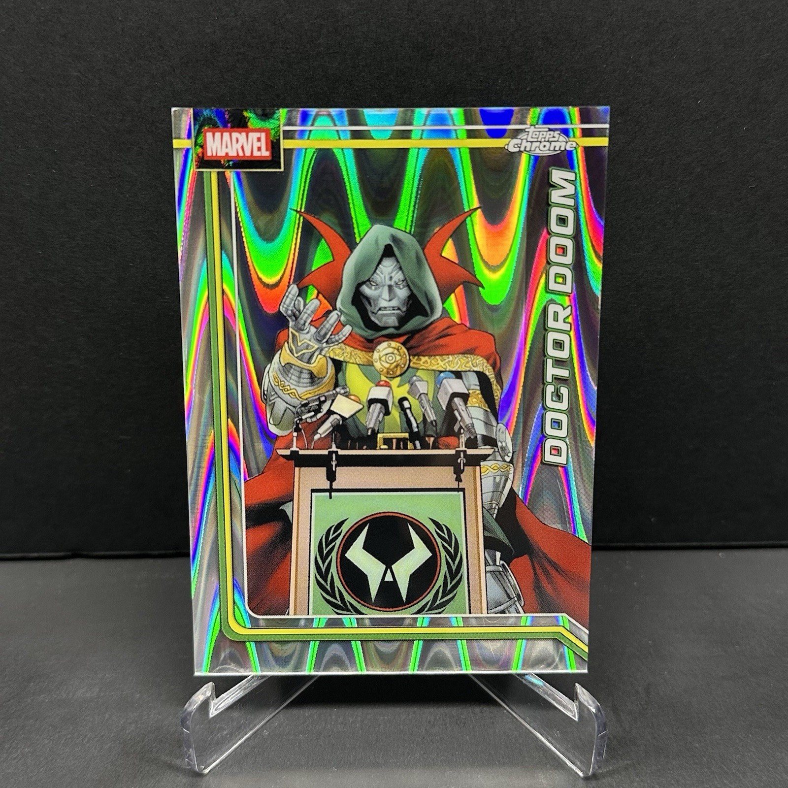 2026 Topps Chrome Marvel Doctor Doom RayWave rifrattore #028