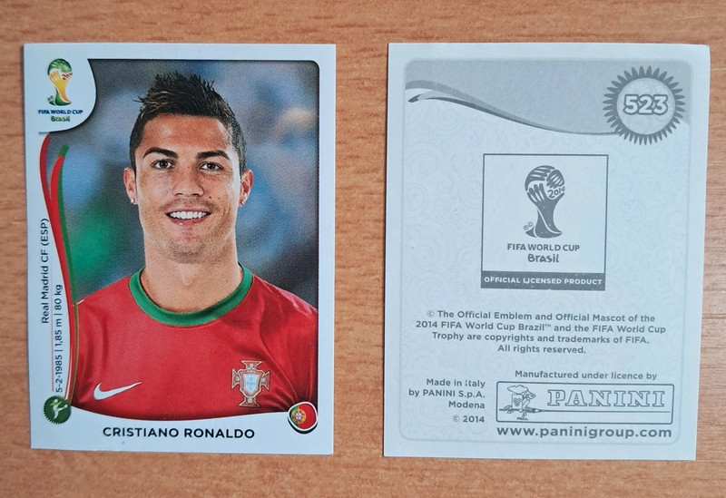 Image Panini Foot Cristiano Ronaldo Fifa South Africa 2010