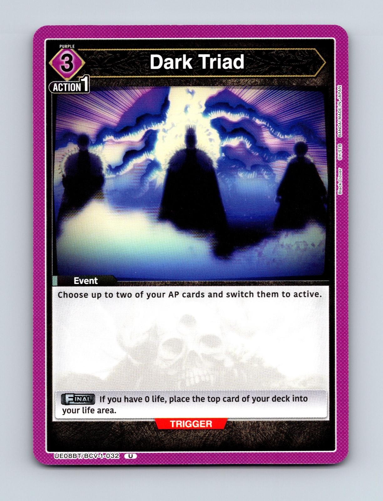 Dark Triad UE08BT/BCV-1-032 U UE08BT: Black Clover Union Arena NM