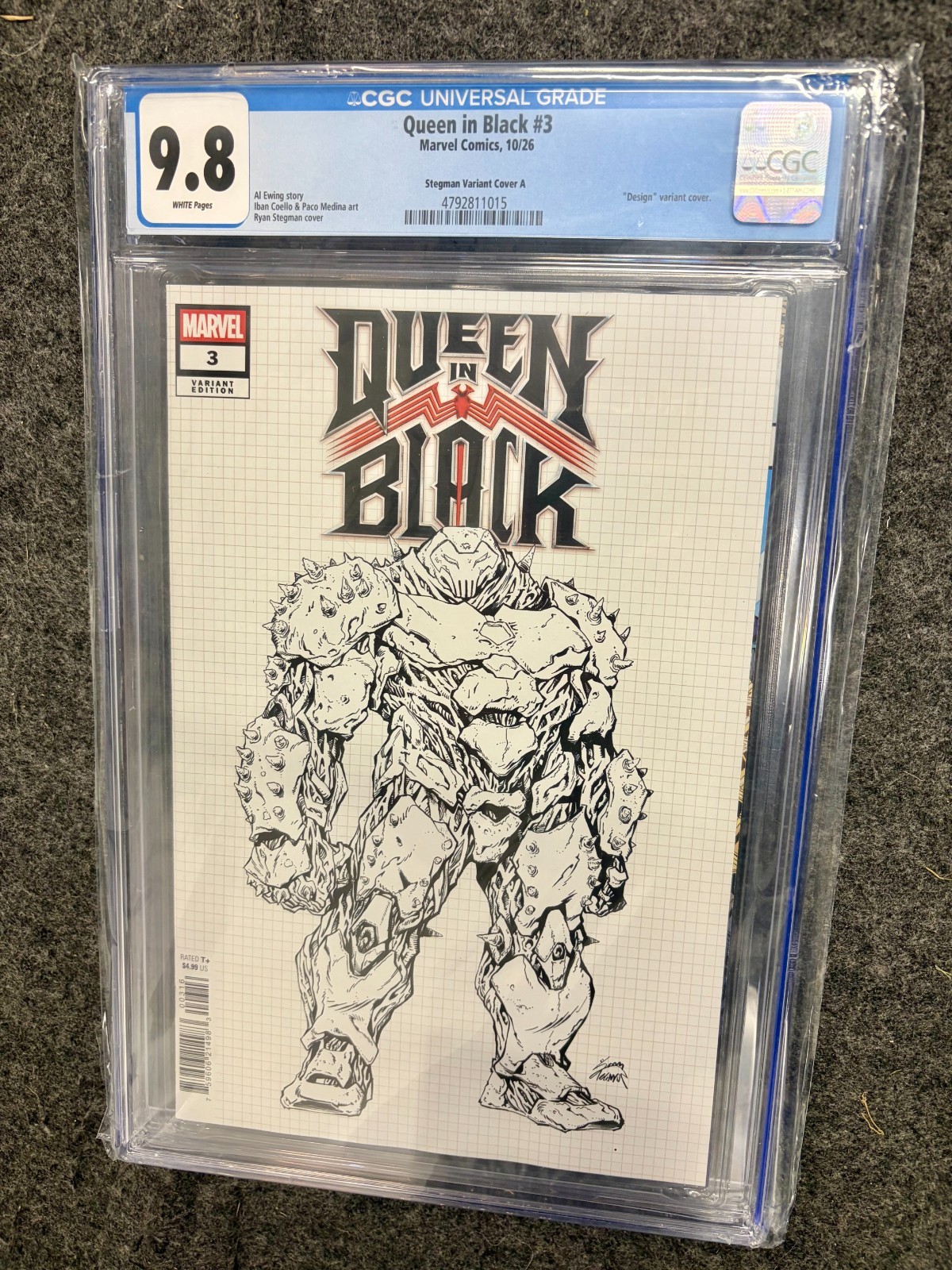 Queen in Black #3 CGC 9.8 Ryan Stegman Design Variant Marvel 2026 Venom