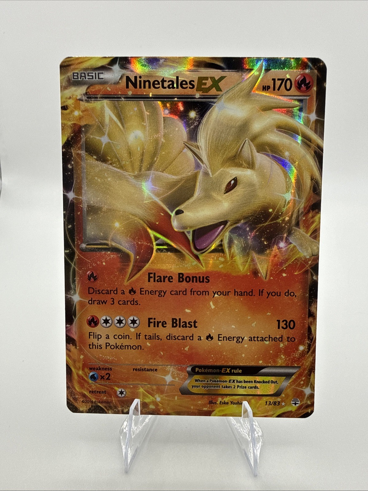 Pokémon TCG Ninetales EX 13/83 Ultra Rara Holo XY Generazioni 2016 NM