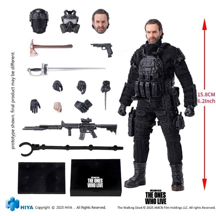 Modellino 1/12 H 6,2" Rick Grimes The Walking Dead HIYA ESW0318 in magazzino